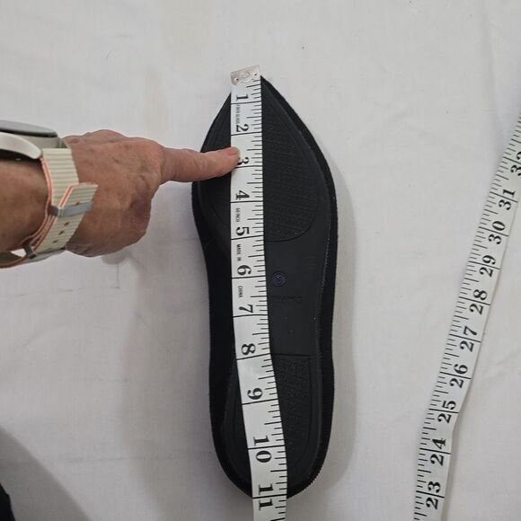 Rothy's Elegant Black Flats with Blue Highlights - Picture 5 of 5